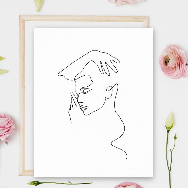 Line art drawing | Black and white | Minimalist Poster (black and white | line art for your frame | for art gallery | line drawing | modern | minimal)