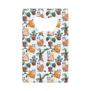 Line art drawing cats and flowers