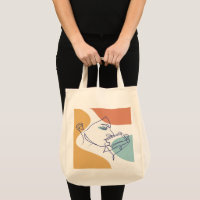 line art drawing poster of woman drinking coffee