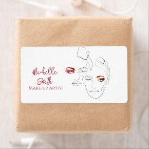 Line art Fashion make up, make up artist branding
