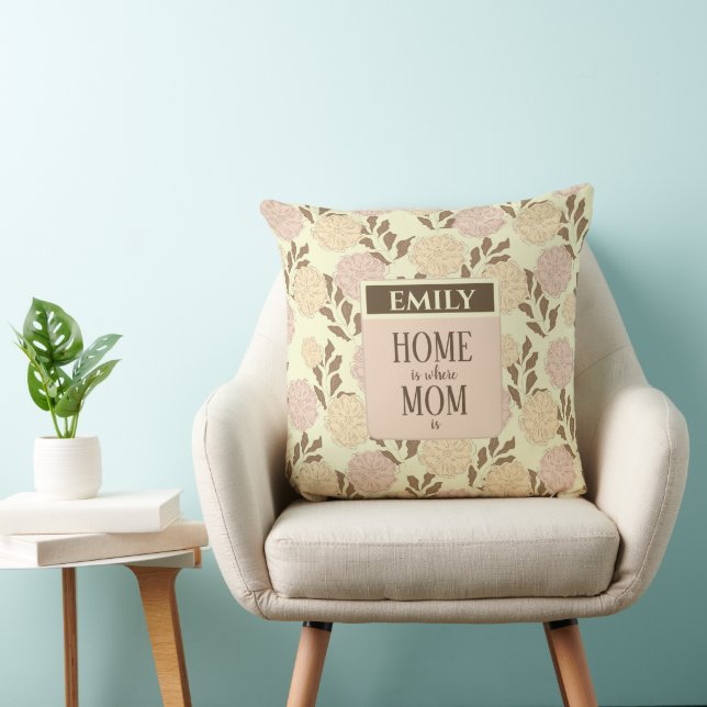 Line Art Floral Pattern Mothers Day Cushion (Chair)