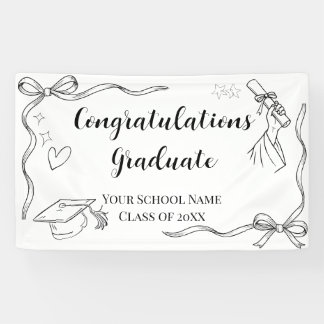 Line Art Graduation Banner