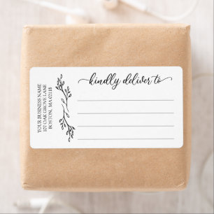 Line Art Greenery Business Kindly Deliver To