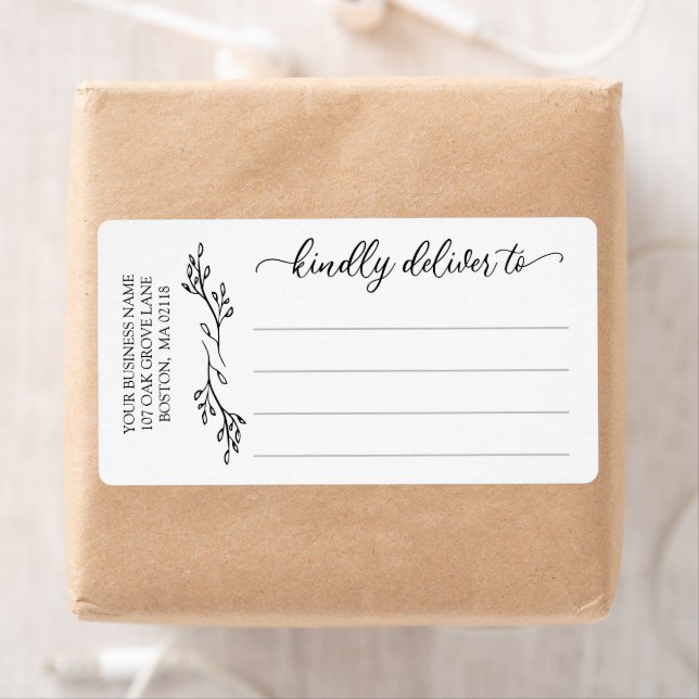 Line Art Greenery Business Kindly Deliver To (Insitu)