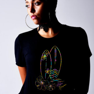 Line-Art Hawaii Aloha Holiday  T-Shirt