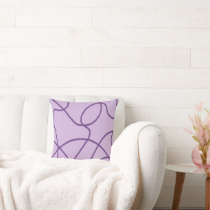 Line Art in Purple Cushion