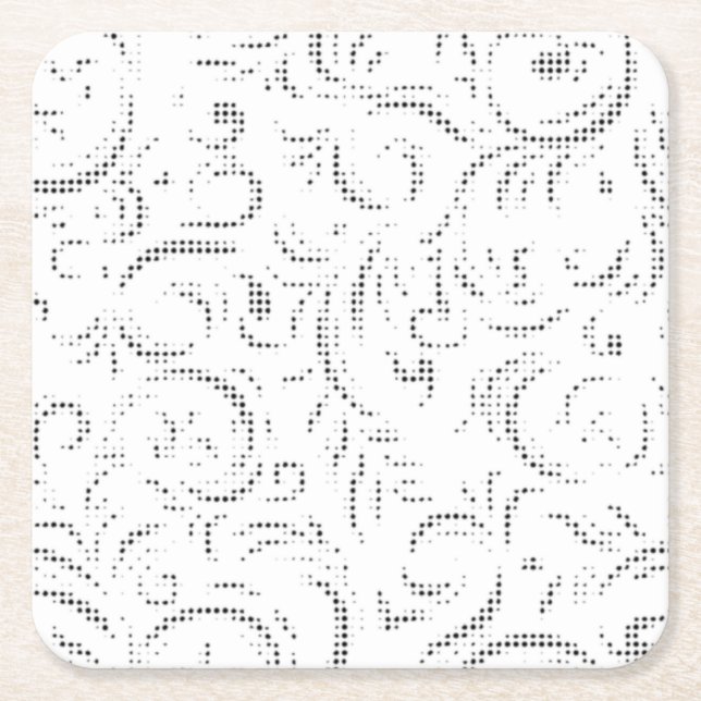 Line art, Kangaroo, Ghost Paper Coaster (Front)