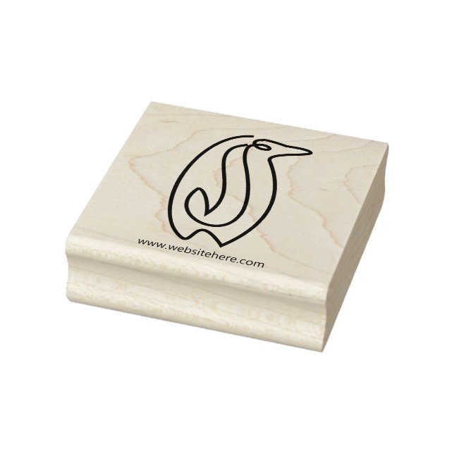 Line Art Minimalistic Penguin Rubber Stamp (Stamp)
