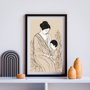 Line Art Motherhood Print
