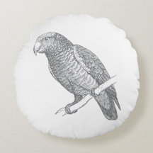 Line Art of Parrot (Grey) Fine Art