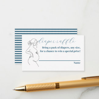 Line Art Pregnancy Minimalist Enclosure Card