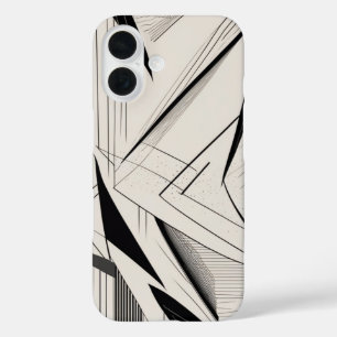 Line Art Shapes iPhone 16 Case