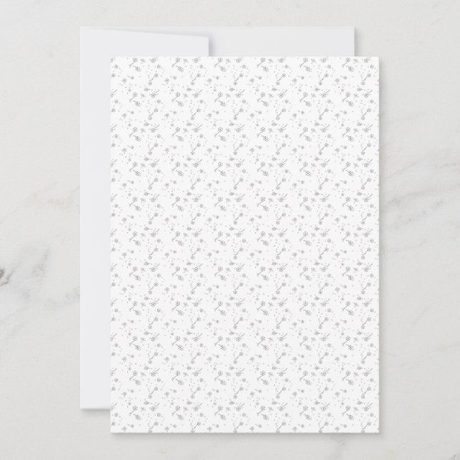 Line Art, Star Dust Invitation (Front)