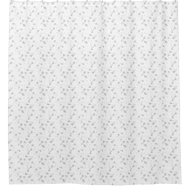 Line Art, Star Dust Shower Curtain (Front)