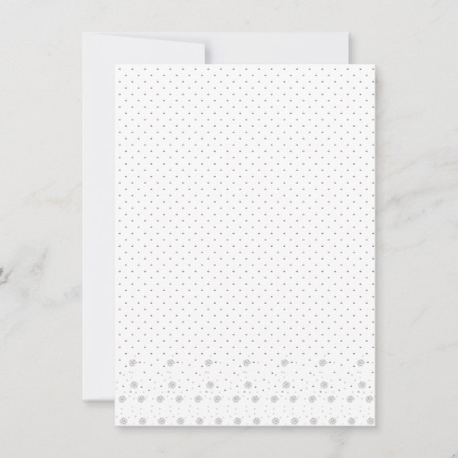 Line art, White Lilac Invitation (Front)