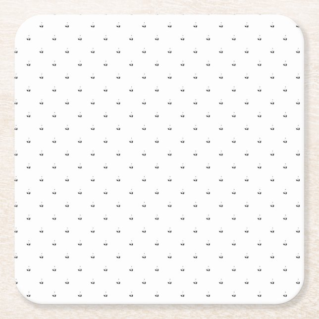 Line art, White Lilac Paper Coaster (Front)
