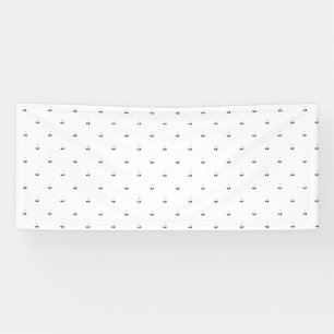 Line art, White Lilac Vinyl Banner