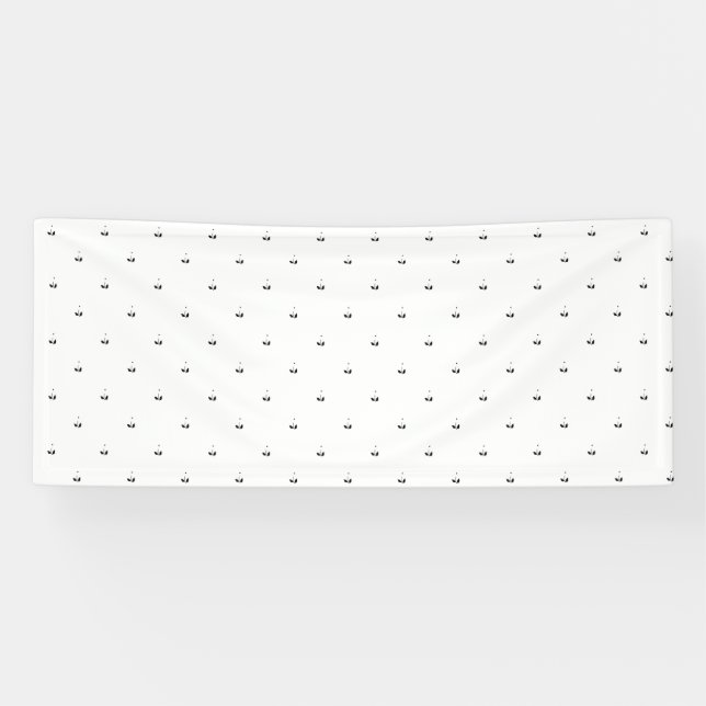 Line art, White Lilac Vinyl Banner (Horizontal)