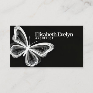 Line Art Wings: Modern Business Card Design