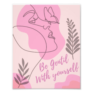 Line Art Woman Face Photo Enlargement Print