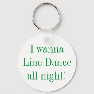 Line Dance All Night Dancing Key Ring