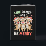 Line Dance And Be Merry Reindeer Christmas Xmas Card<br><div class="desc">Line Dance And Be Merry Reindeer Christmas Xmas</div>