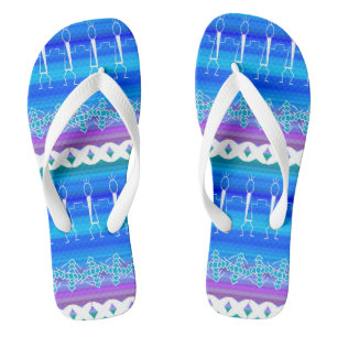 Line Dance Blue Jandals
