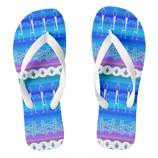 Line Dance Blue Jandals (Footbed)