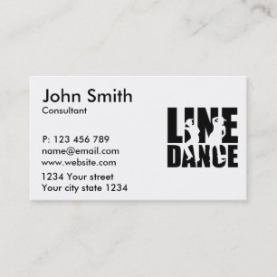 Line dance business card