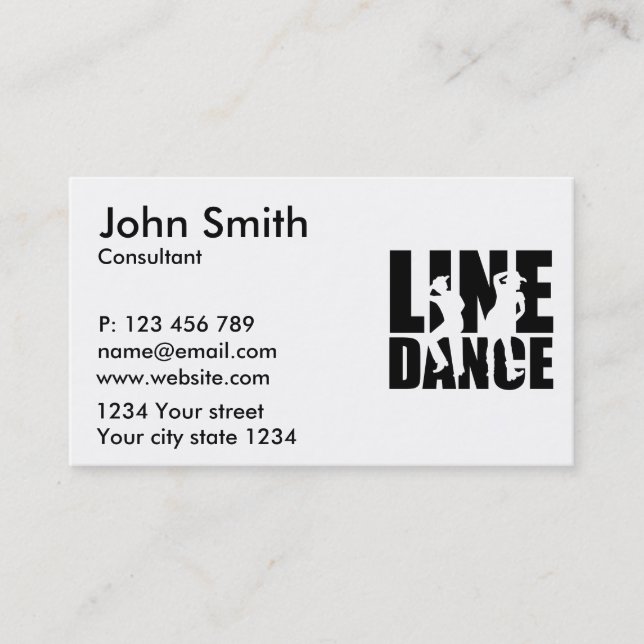 Line dance business card (Front)