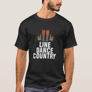 Line Dance Country Boots Western Music Flowers Mus T-Shirt