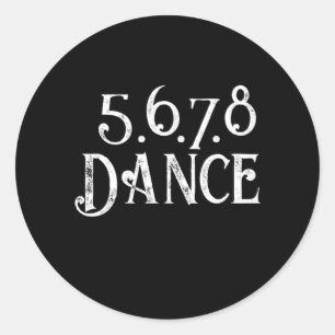 Line Dance Country Music Cowboy Cowgirl Gift Classic Round Sticker