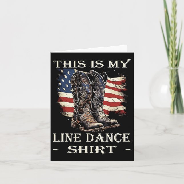 Line Dance Country Music Line Dancing  Card (Front)