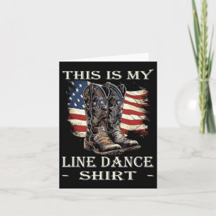 Line Dance Country Music Line Dancing Card