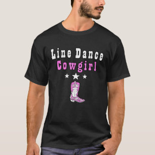 Line Dance Cowgirl Country Music T-Shirt
