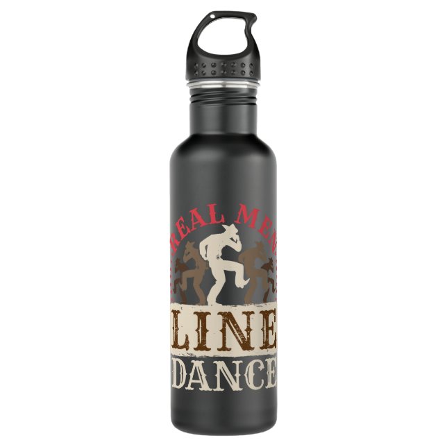 Line Dance Dancing Men 710 Ml Water Bottle (Front)