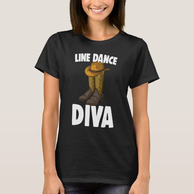 Line Dance Diva Shoes  Men Classy Boots T-Shirt (Front)