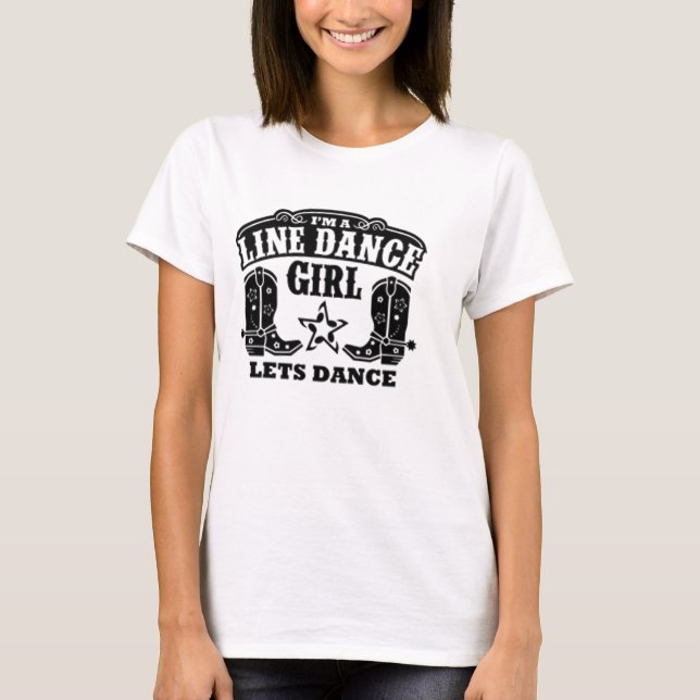 Line Dance Girl T-Shirt (Front)