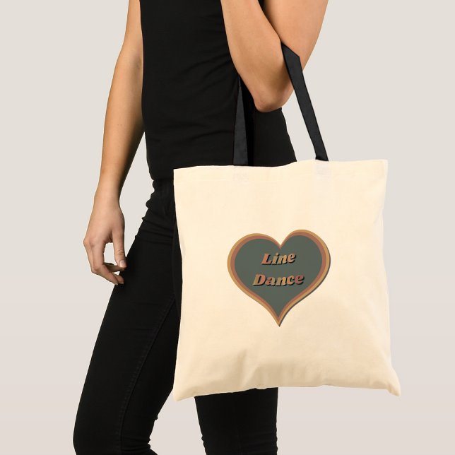 Line dance Love Heart  Large Tote Bag (Creator Uploaded)