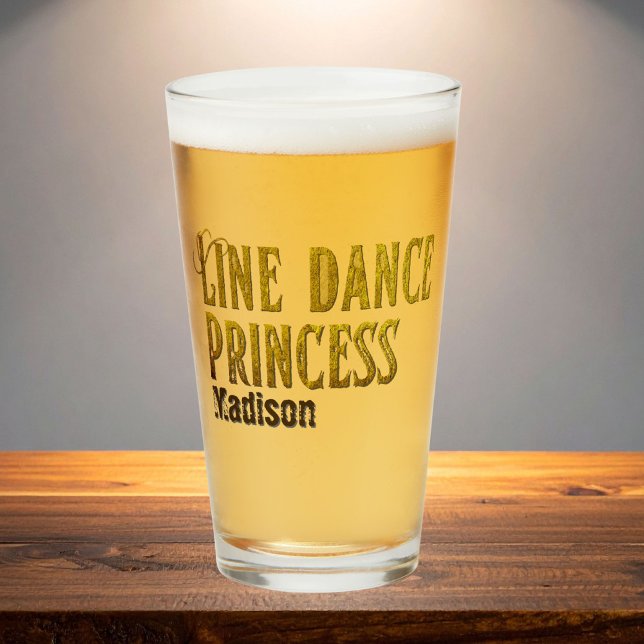 Line dance princess gold name glass (Creator Uploaded)