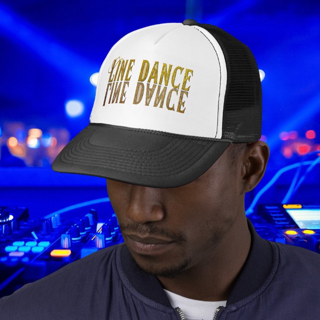 Line dance princess gold name trucker hat (Creator Uploaded)