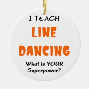line dance teach ceramic tree decoration
