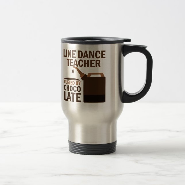 Line Dance Teacher Fuelled By Chocolate Gift Mug (Right)