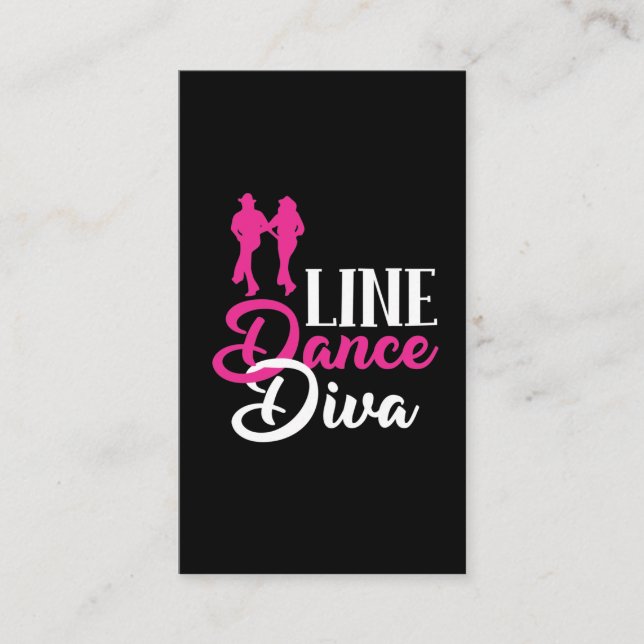 Line Dancer Diva Western Cute Line Dancer Women Business Card (Front)