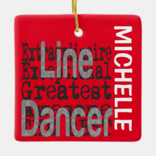 Line Dancer Extraordinaire CUSTOM Ceramic Ornament
