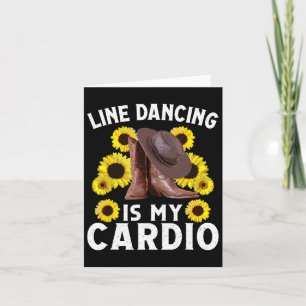 Line Dancing Art For Women Men Country Dancing Rod Card