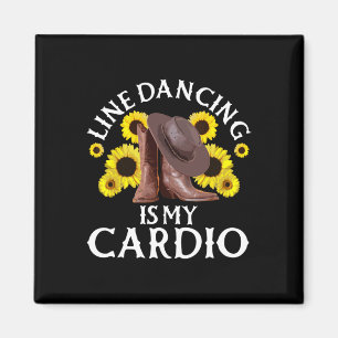 Line Dancing Art For Women Men Country Dancing Rod Magnet