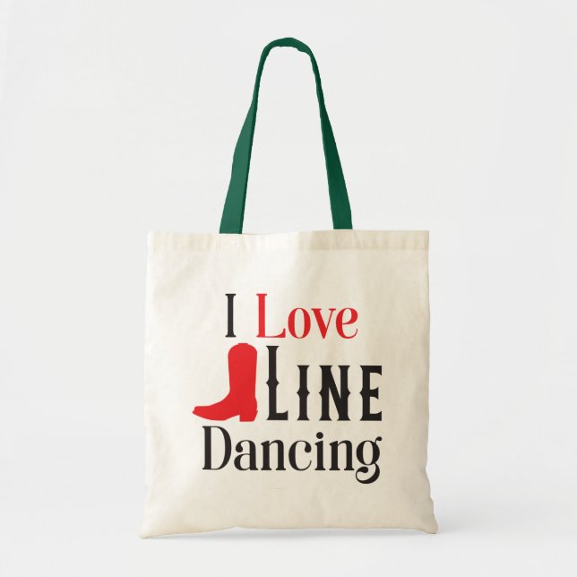 Line Dancing Cowboy Boots Cowgirl Country Music Tote Bag (Front)