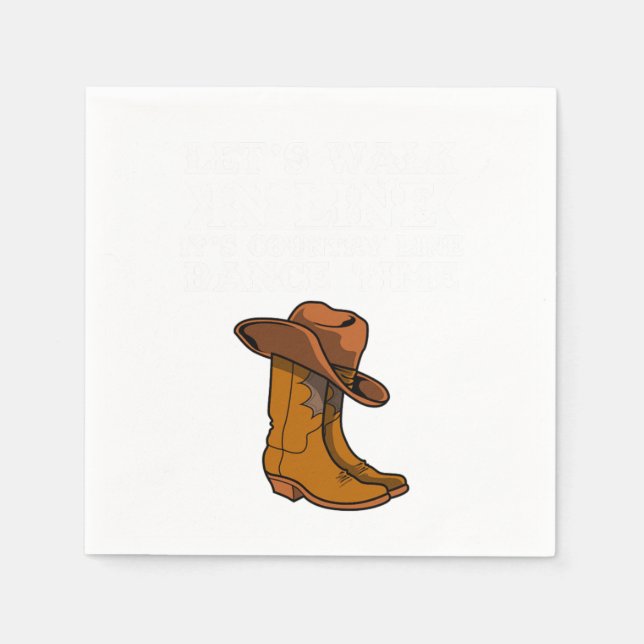 Line Dancing Dance Napkin (Front)