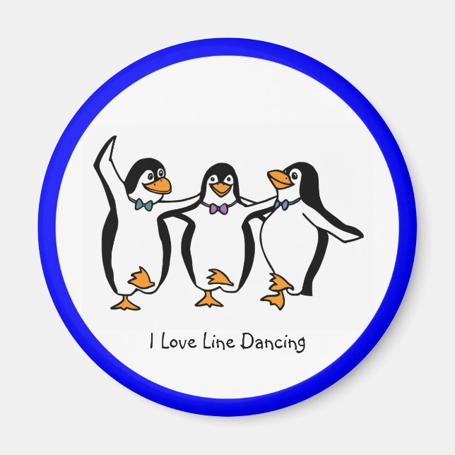 Line Dancing: Dancing penguins Magnet (Front)